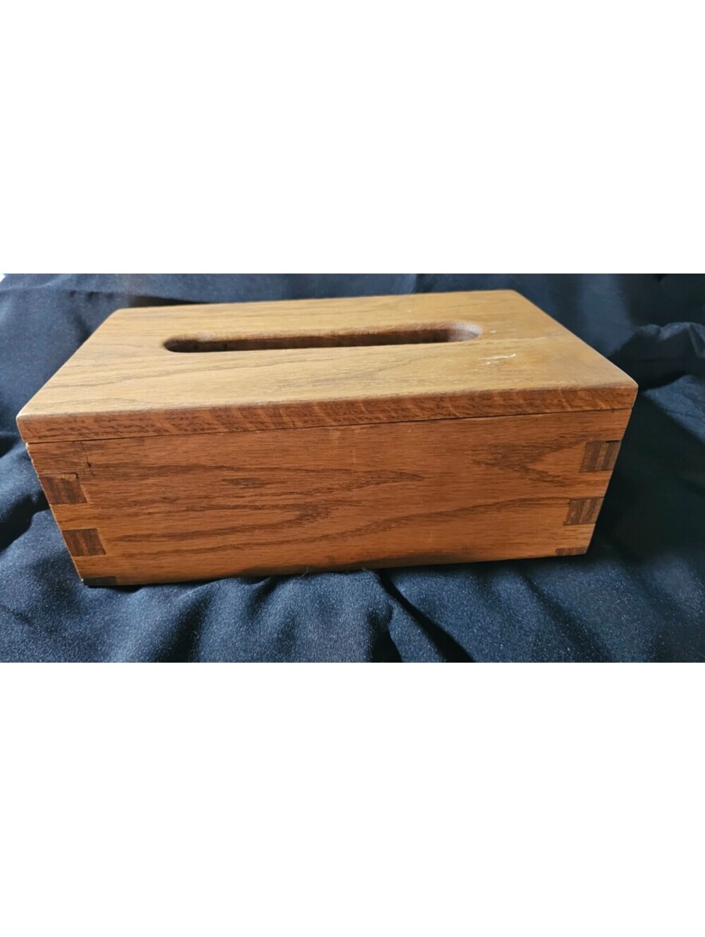 Vintage Heavy Wood Tissue Box Cover Rustic Country Decor Rectangular 11.5X4.5